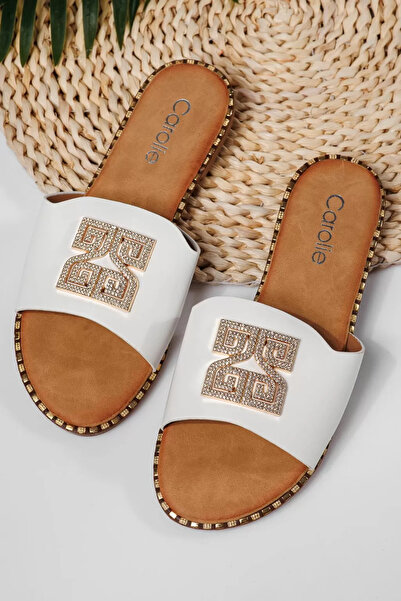 Zaira Papuci dama albi din piele ecologica Delia #22298