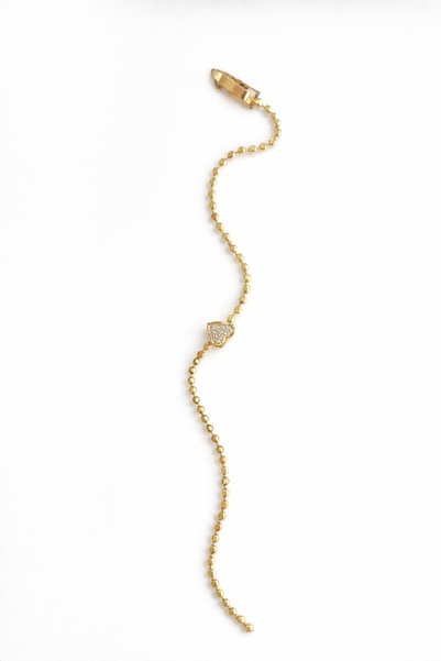 Minia Gold Color Elegant Women's Bracelet with Heart Stone Detail |   Stylish & Minimal Design Does Not Tarnish