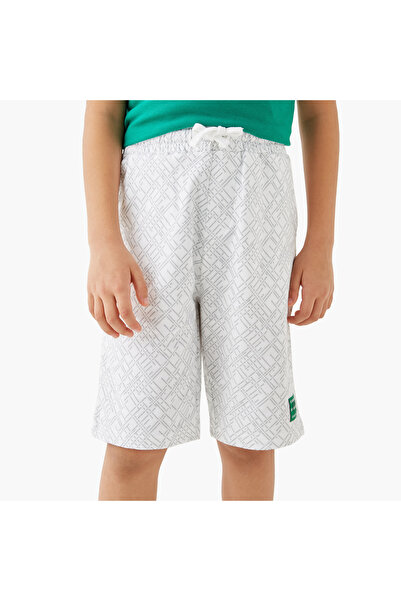 Juniors KSA National Day Applique Shorts with Drawstring Closure