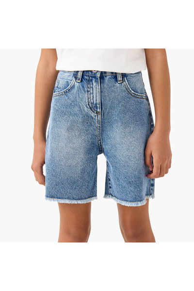 Juniors شورت جينز مع جيوب