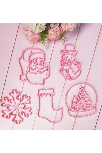 Lena Gift Store Christmas Cookie Cake Candy Dough Mold Set of 5