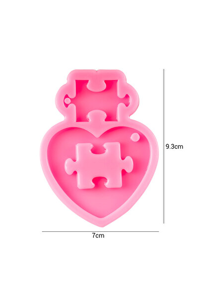 Choice43 قالبان من السيليكون على شكل قلب لصنع سلسلة مفاتيح، وقوالب من الراتنج...