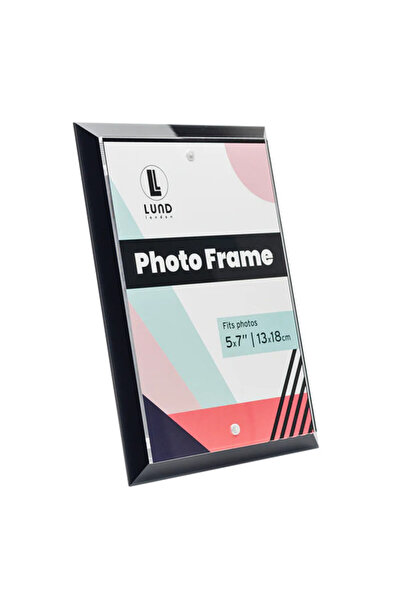 Lund London إطار مغناطيسي بحافة بارزة – إطار صور 5x7 – أسود