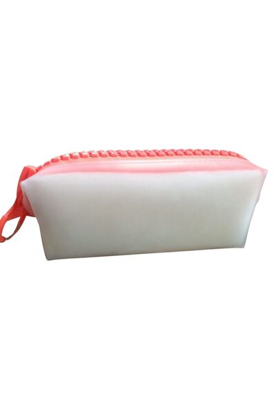 UNICUS مقلمة كبيرة شفافة بسحاب XL UNCS-978-برتقالي