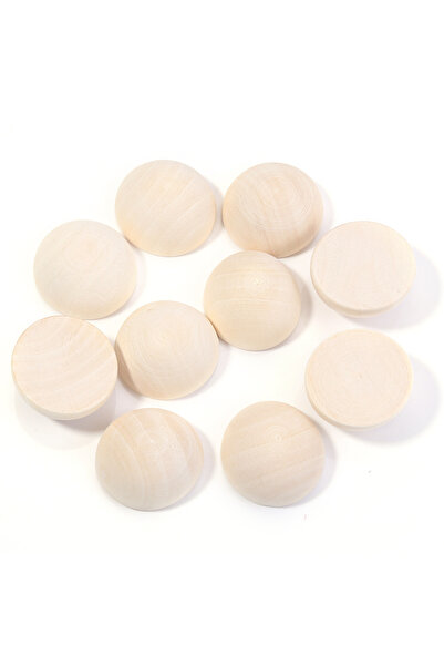 Choice4 30mm 10pcs 10-50Pcs Natural Half Wooden Beads 10/12/15/20/25/30mm Hal...