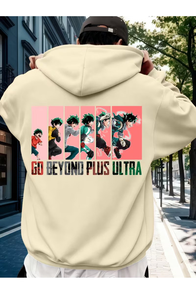 PENTHİLUS سويت شيرت للجنسين مانغا أنيمي مطبوع 3 Thread K بغطاء رأس