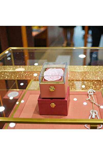 Kuzey Tacı Romantic Infinite Rose Design Ring Box Special Gift for Couples Vip Custom Production