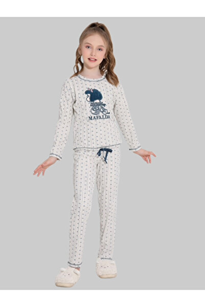 ASBB Beautiful white and blue girls' pajamas for little girls