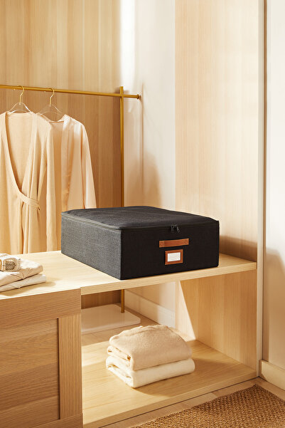 Ocean Home Textile Siyah Jüt Baza Altı Valiz Düzenleyici Destekli Kutu Hurç 4...