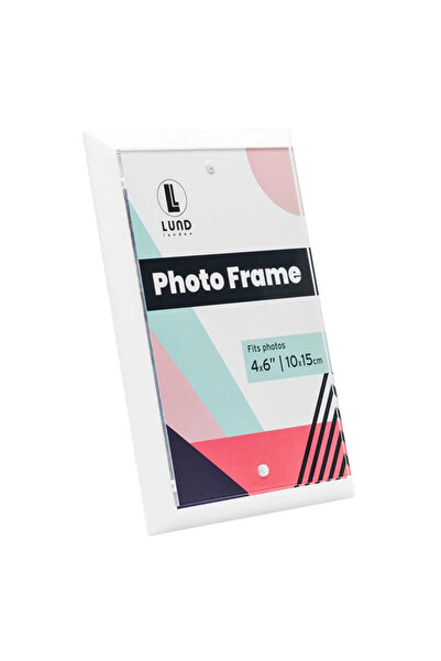 Lund London إطار مغناطيسي بحافة بارزة – إطار صور 4×6 – أبيض
