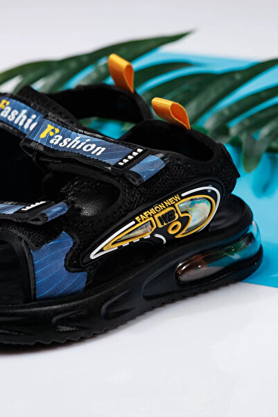 Zaira Sandale baieti albastri din material textil Felix2 #21895 - 32