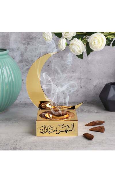 Story of candle رمضان ، مبخره بخور بهلال رمضان مصنوعه من الاكريليك اللامع ، ت...
