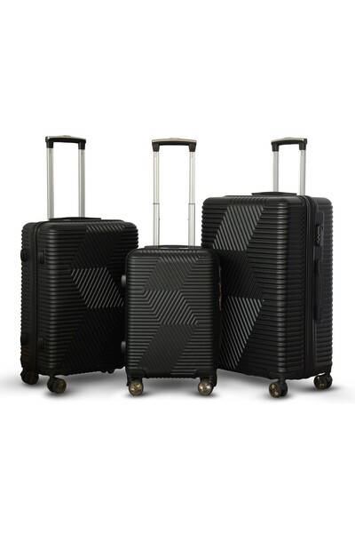 ZAAPPY طقم حقائب سفر من ثلاث قطع (20/24/28 بوصة) مصنوعة من مادة ABS خفيفة الوزن ذات غلاف صلب، مزودة بقفل برقم سري.