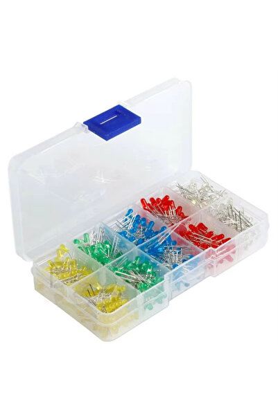 Genel Markalar 500 Parça 5 Renk 3mm Diyot Led Seti-Plastik Kutulu