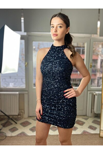 Seri Stefany Mini Payet Elbise – Askılı, Işıltılı Abiye Elbise