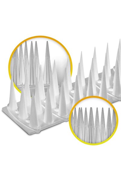 VOTTON Tepi Anti Pasari 1metru, Pisici, 216 tepi, buc52 x 4,5 cm, Policarbonat dur, Culoare alb