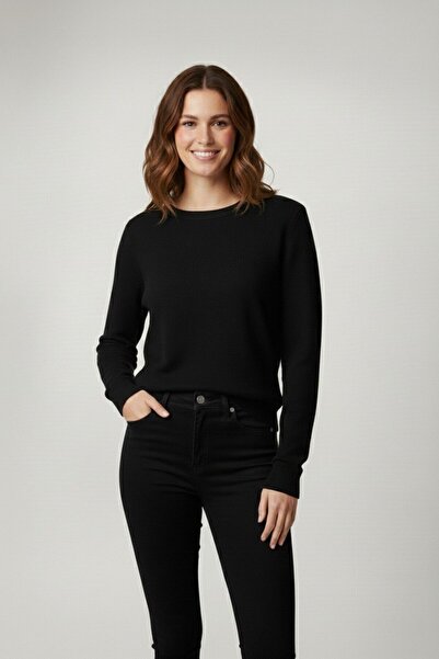 Wekame Pulover de tricotat moale guler rotund pentru femei