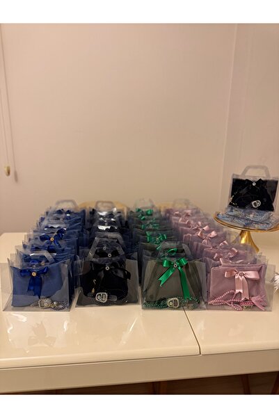 Azra 40 adet 3’lü SET ÇANTA (KARIŞIK RENKLER) Ümre hediyesi Hac hediyesi Bebek Mevlüdü