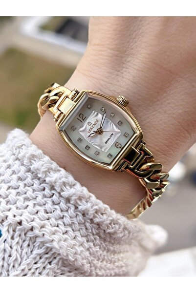 Essence Vintage Series Small Square Case Steel Tarnish-Free Color Women's Wristwatch+Bracelet 6968.1