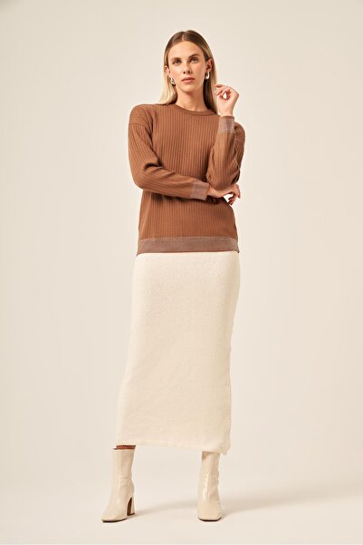 FTZ WOMEN Women's Stone Detailed Blouse Brown 20845