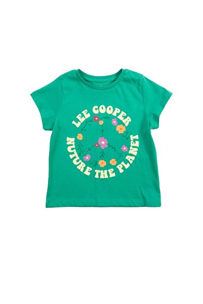Lee Cooper Imelda Girls' 100% Cotton Knitted T-Shirt Green
