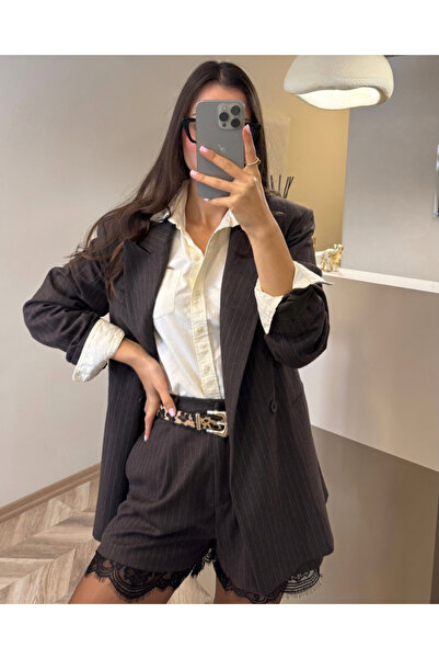 her place Dantel detaylı tasarım Blazer Şort Takım