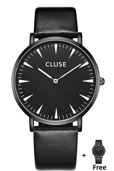 Cluse ساعة كوارتز تناظرية كاجوال للرجال ( احصل على ساعة مجانية عند كل طلب)