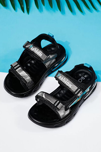 Zaira Sandale baieti gri din material textil Felix2 #21896 - 32