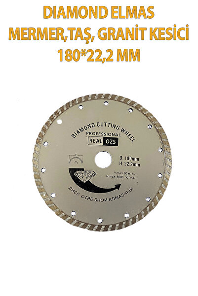 Trendhouse Dıamond Elmas Mermer, Taş, Granit Kesici, Ağız 180 Mm X 22,2 MM Sp...