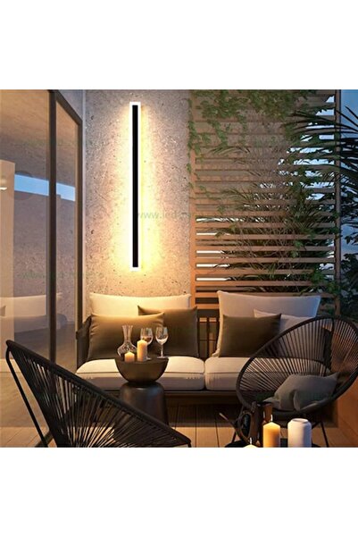 LEDZONE LED Outdoor Wall Light Black 60cm LZ904, 14W, Warm White