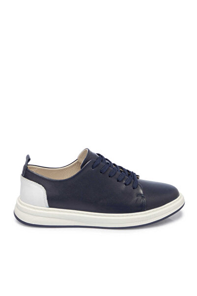 Tergan Lacivert Hakiki Deri Erkek Sneaker - E25S1AY57544-A31