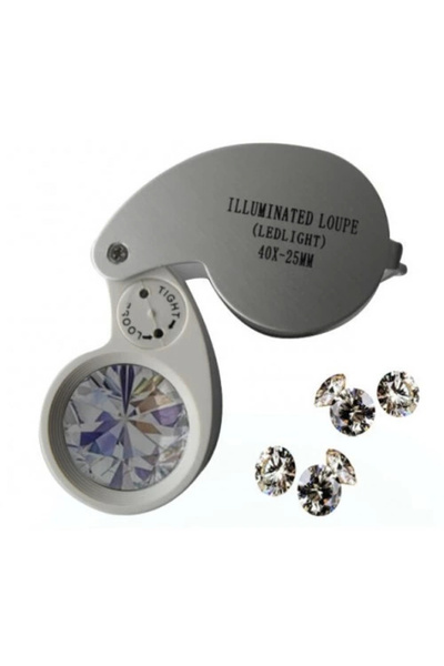 byhodi Mini 40x25mm Jewelry Magnifying Glass, Pocket Magnifier, Infuser, Diamond Stamps, Control Coin Lup Mg21011