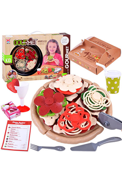 Jokomisiada Set de joaca pentru copii Pizza Gourmet, cu accesorii pentru serv...