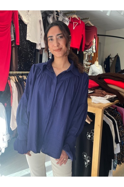 Butik Dikiş detaylı hareketli gömlek