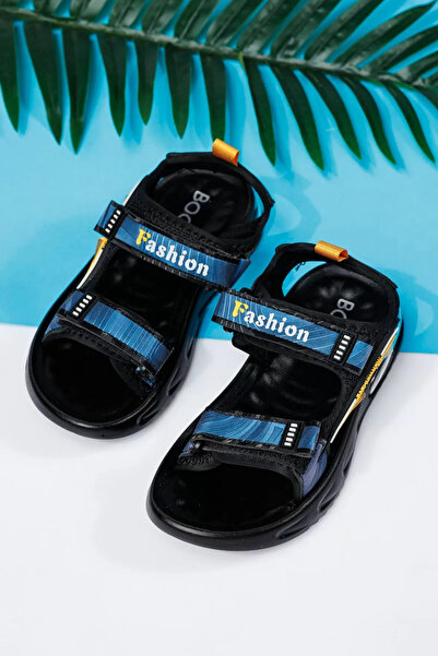 Zaira Sandale baieti albastri din material textil Felix #21894 - 38