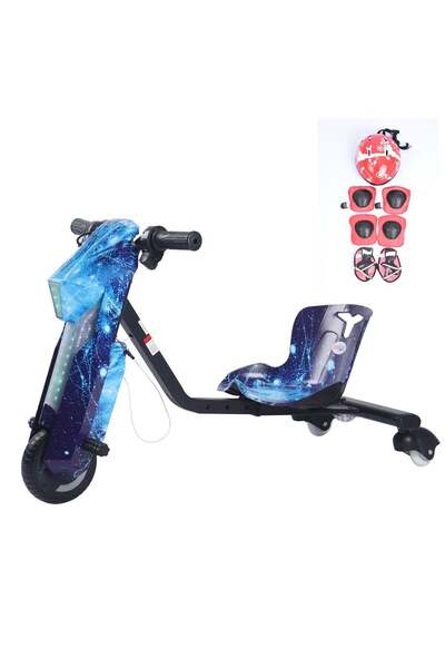 Fun Moment سكوتر دريفت صغير 36 فولت مع خوذة وجهاز حماية وجرس