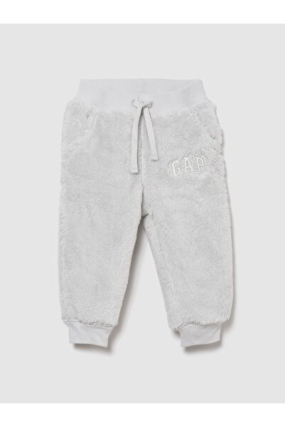 GAP Bebek Gri Sherpa Logo Jogger Eşofman Altı