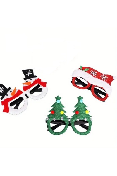 Çemrek Süs Parti Yılbaşı Gözlük 3 lü Set