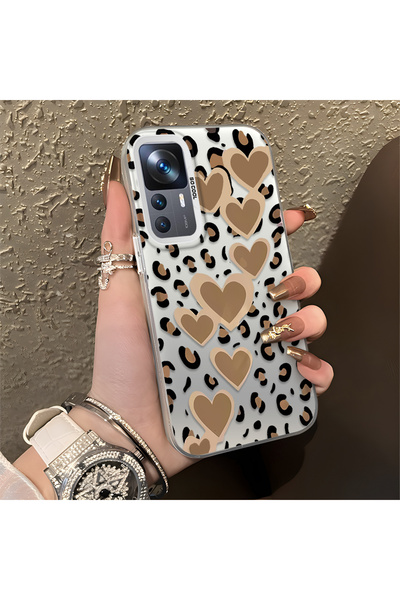 Hontinga حافظة متوافقة مع هاتف Xiaomi Mi 12T بنمط pardus، حافظة هاتف صلبة مضا...