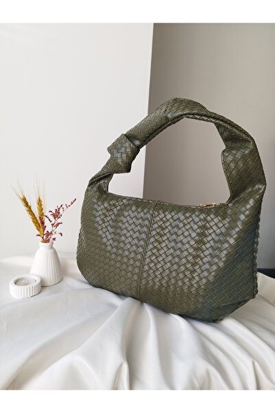 VivazzaLuxe Vintage Style Knitted Pattern Tied Leather Medium-Large Size Wome...