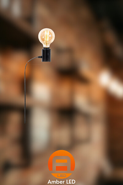 AmberLED إضاءة فردية أنيقة بهيكل معدني متوافقة مع E27 لغرفة النوم وغرفة المعيشة
