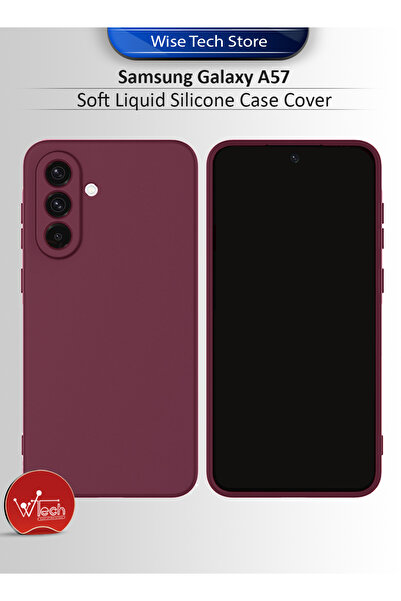 Wtech غطاء حماية من السيليكون السائل الناعم لهاتف سامسونج جالاكسي A57 5G 2025