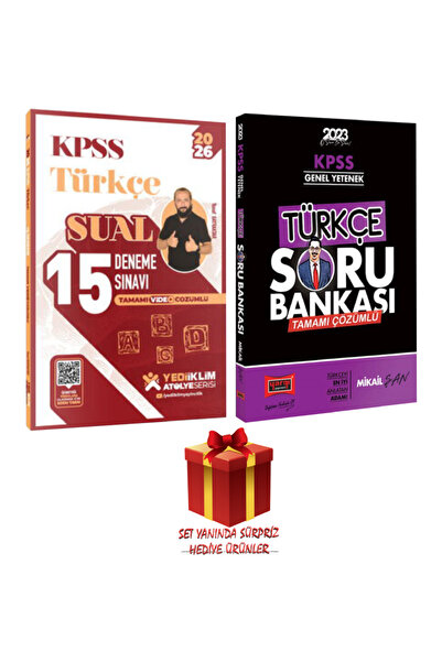 Yediiklim Yayınları KPSS 2026 Türkçe SUAL 15 Deneme Sınavı+ Türkçe Soru Bankası