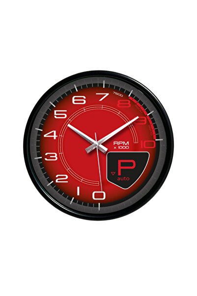 GenelTedarik ساعة حائط بتصميم عجلة قيادة سيارة فيراري