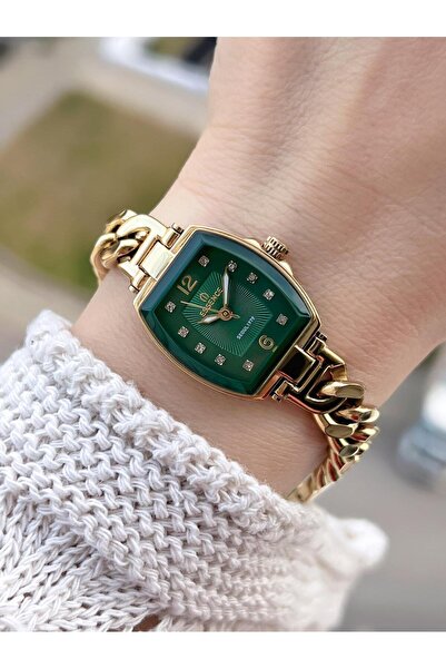 Essence Vintage Series Small Square Case Steel Tarnish-Free Color Women's Wristwatch+Bracelet 6968.2