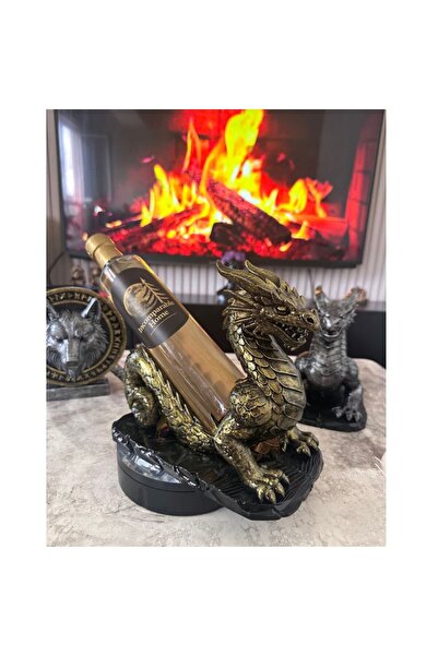 İncomparable Home Premium Dekoratif Ejderha Figür Hediyelik Kırılmaz Şişe Sta...