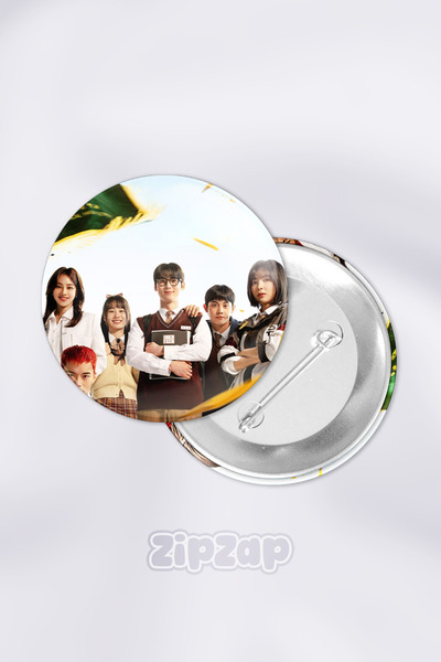 ZipZap Set de insigne cu ac și buton pentru geantă, tematică K Drama Kdrama (...