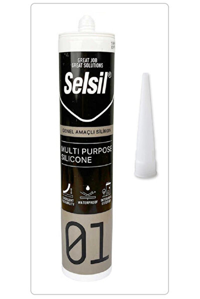 Selsil 01 SİLİKON (ŞEFFAF) 280 GR SU GEÇİRMEZ YAPIŞTIRICI DOLGU SIZDIRMAZLIK