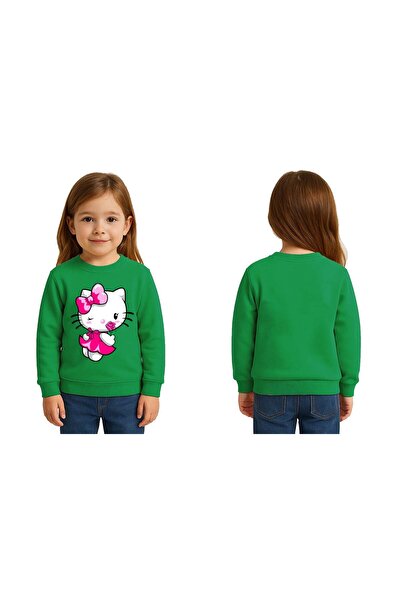 SEDİRLİ Унисекс детска блуза с принт Hello Kitty и 3-нишка ребра
