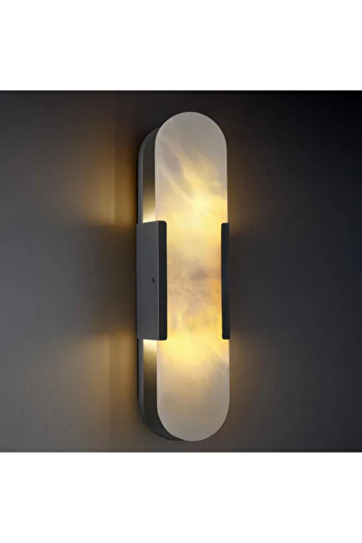 RONİSU AYDINLATMA LUNERA – Doğal Mermer Duvar Aplik Siyah RA-APLK-3512-52-01